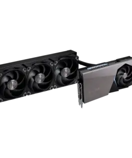 Alternative view of Видео карта MSI Video Card NVIDIA GeForce RTX 5090 32G SUPRIM LIQUID SOC, 32GB GDDR7, 512-bit, 2580 MHz Boost (Gaming Mode), 21760 CUDA Cores, PCIe 5.0 x16, 3x DP 2.1b, HDMI 2.1b, RAY TRACING, Hybrid Liquid Cooling, 600W TDP, 16-pin PCIe Power, G-SYN