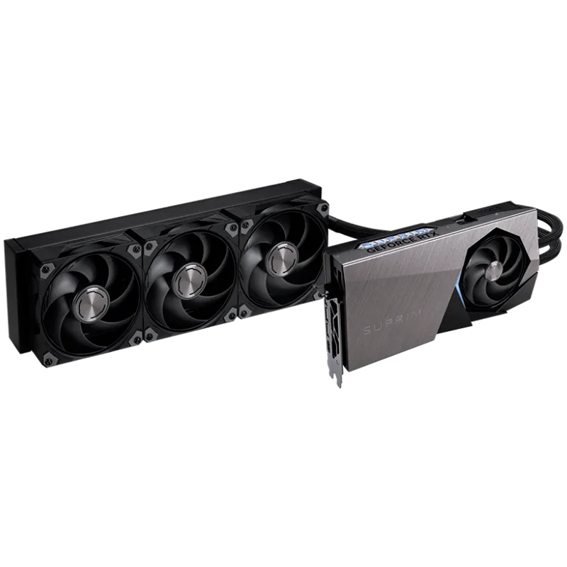 Видео карта MSI Video Card NVIDIA GeForce RTX 5090 32G SUPRIM LIQUID SOC, 32GB GDDR7, 512-bit, 2580 MHz Boost (Gaming Mode), 21760 CUDA Cores, PCIe 5.0 x16, 3x DP 2.1b, HDMI 2.1b, RAY TRACING, Hybrid Liquid Cooling, 600W TDP, 16-pin PCIe Power, G-SYN - Image 2