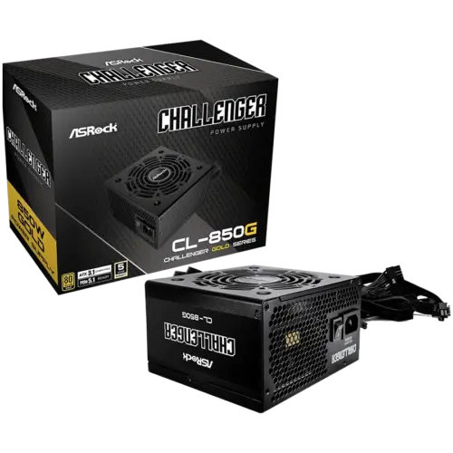 Захранване за компютър Asrock CL-850G 850W 80 Plus GOLD Non Modular PSU 2x EPS 12V CPU(4+4pin) 4x PCIe (6+2pin) 2x 4-pin