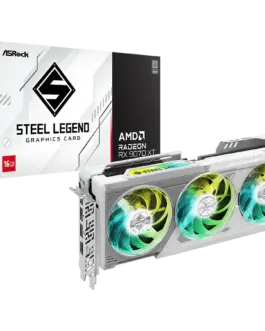Видео карта ASROCK Video Card AMD Radeon RX 9070 XT Steel Legend 16GB GDDR6 256-bit HDMI 3x