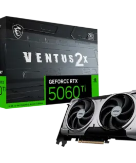 Видео карта MSI Video Card NVIDIA GeForce RTX 5060 Ti 16G VENTUS 2X OC PLUS 16GB GDDR7 128-bit 2602 MHz Boost 4608 CUDA