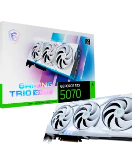 Видео карта MSI Video Card Nvidia GeForce RTX 5070 12G GAMING TRIO White 12GB GDDR7 192bit Effective Memory Clock: 28000