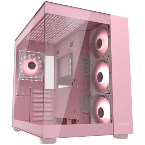 Кутия за компютър COUGAR FV150 RGB PC Case Mid tower Pink