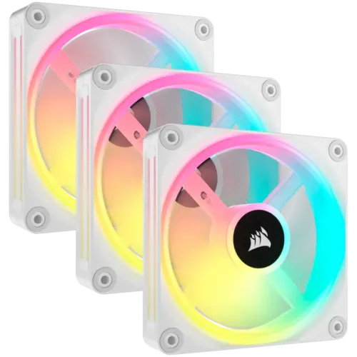 Вентилатор CORSAIR iCUE LINK QX120 RGB WHITE 120mm Magnetic Dome RGB Fan Triple Fan Kit