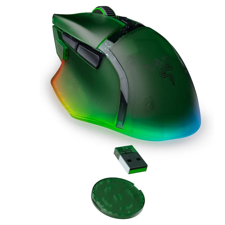 Геймърска мишка Razer Basilisk V3 Pro 35K Phantom Green Edition, Gaming mouse, Ergonomic Wireless Gaming Mouse, Charging Cable USB Type C, 30000DPI, Optical Mouse Switches Gen-3, 63 g, Focus Pro 30K Optical Sensor - Image 88