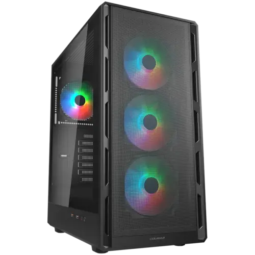 Кутия за компютър COUGAR AIRFACE PURE RGB PC Case Mid Tower Black