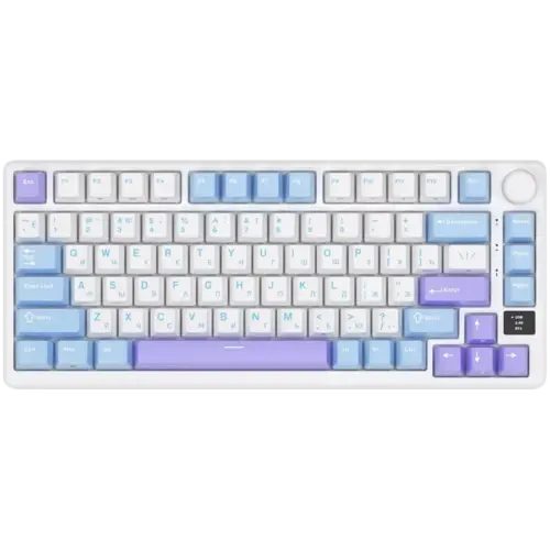 Геймърска клавиатура ROYAL KLUDGE RK-M75 Taro Milk Gaming Keyboard K Silver
