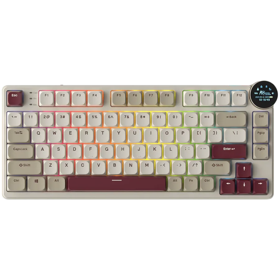 Геймърска клавиатура ROYAL KLUDGE RK N80 Rosy Clouds Gaming Keyboard Red switch