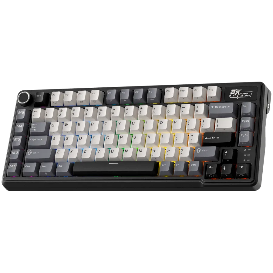 Геймърска клавиатура ROYAL KLUDGE RK L75 Knight Black Gaming Keyboard Cream switch - Image 38