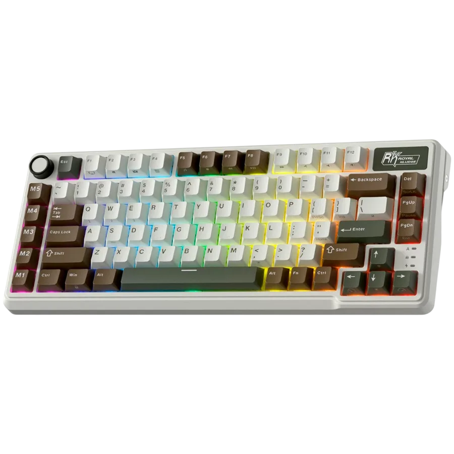 Геймърска клавиатура ROYAL KLUDGE RK L75 Palm Green Gaming Keyboard Cream switch - Image 40
