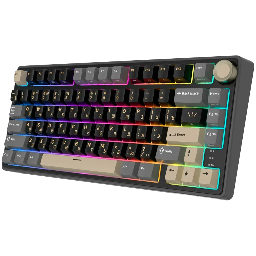 Геймърска клавиатура ROYAL KLUDGE R75 Phantom Gaming Keyboard K silver switch - Image 42