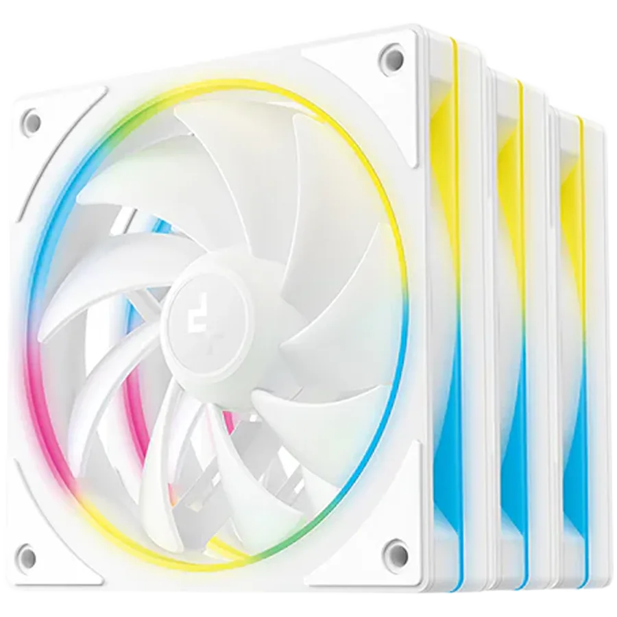 Вентилатор DeepCool FL12 SE 3IN1 WH 3x120mm ARGB Fans 8-pin Cable PWM Fluid Dynamic Bearing PBT 3 pack ARGB Halo White R