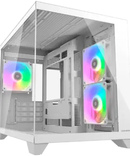 Кутия за компютър COUGAR FV150 Mini RGB PC Case Mid tower White