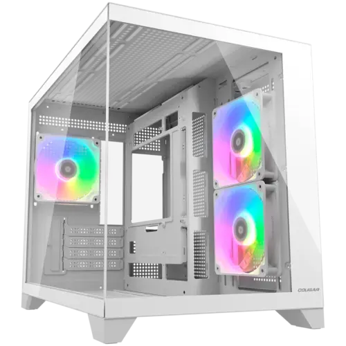 Кутия за компютър COUGAR FV150 Mini RGB PC Case Mid tower White