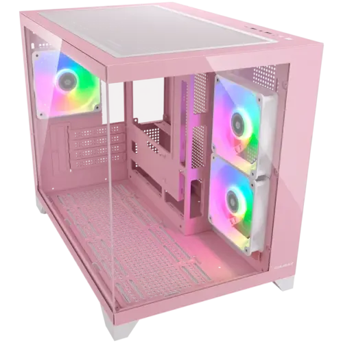 Alternative view of Кутия за компютър COUGAR FV150 Mini RGB PC Case, Mid tower, Pink