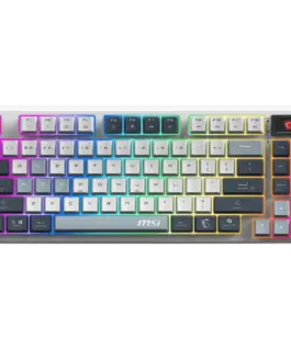Геймърска клавиатура MSI FORGE GK600 TKL WIRELESS SKY - Hot-Swappable Mechanical Switches PBT Keycaps Sound-Dampening Fo