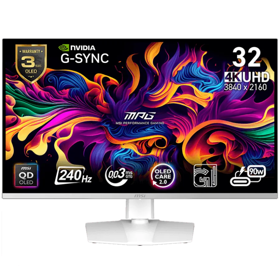 Монитор MSI MPG 321URXW QD-OLED Gaming Monitor 31.5" 240Hz UHD (3840x2160) 16:9 QD-OLED 0.03ms 250nits 1500000:1 178/178
