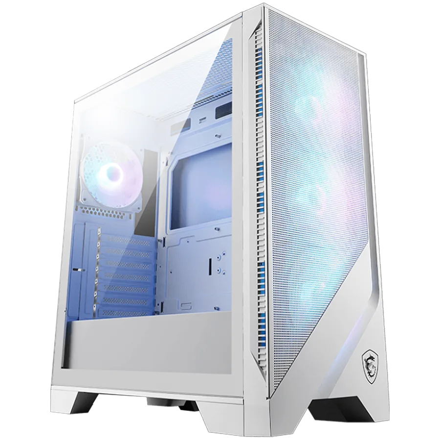 Кутия за компютър MSI MAG FORGE 320R AIRFLOW WHITE Mid-Tower ATX/M-ATX/ITX 2x USB 3.2 1x Audio/Mic LED Button ARGB Hub 4