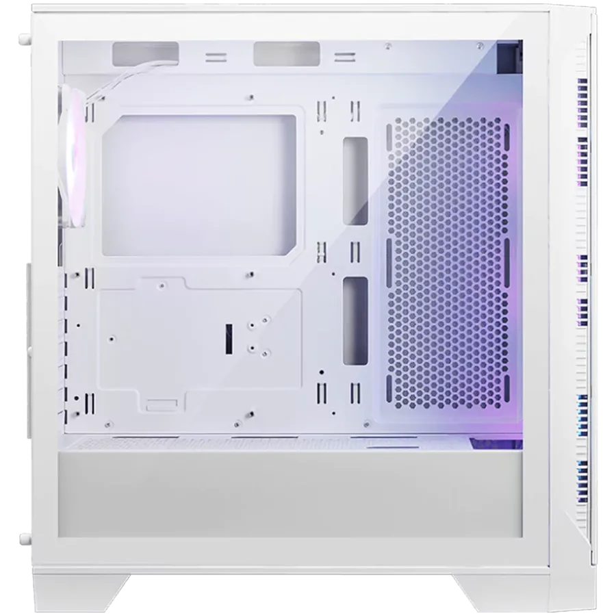 Кутия за компютър MSI MAG FORGE 320R AIRFLOW WHITE, Mid-Tower, ATX/M-ATX/ITX, 2x USB 3.2, 1x Audio/Mic, LED Button, ARGB Hub, 4x 120mm ARGB Fans, Mesh Panel, Tempered Glass, White - Image 12