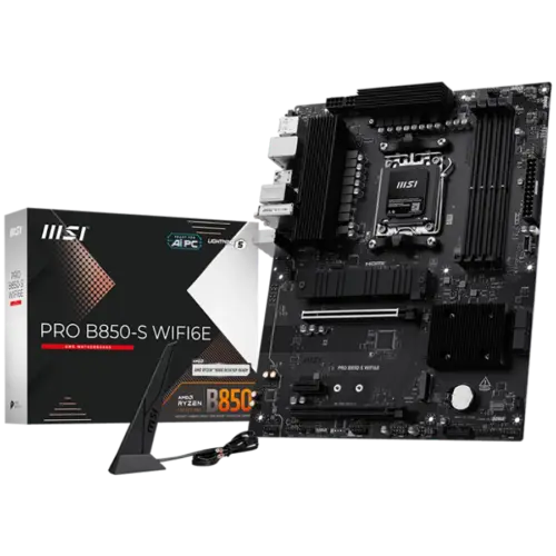 Дънна платка MSI PRO B850-S WIFI6E ATX Socket AM5 4x DDR5 Dual Channel up to 8200(OC)MHz 2x PCIe x16 slot 2x M.2 slot 4x