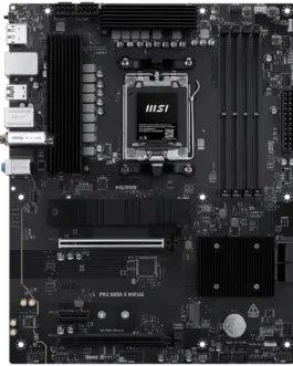 Alternative view of Дънна платка MSI PRO B850-S WIFI6E, ATX, Socket AM5, 4x DDR5 Dual Channel up to 8200(OC)MHz, 2x PCIe x16 slot, 2x M.2 slot, 4x USB 5Gbps, 3x USB 10Gbps, 1x USB 10Gbps Type-C, HDMI, DP, 7.1 HD Audio, 2.5G LAN, WiFI 6E, BT, 3Y