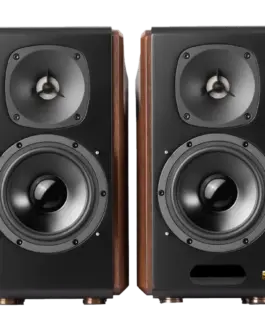 Alternative view of Тонколона Edifier S2000MKIII Active Bookshelf Speakers, Bluetooth V5.0, Optical, Coaxial, Dual RCA Inputs, Planar diaphragm tweeters and aluminum diaphragm drivers, 130W (RMS), 4 EQ Presets, Control Knobs and Remote Control, Brown