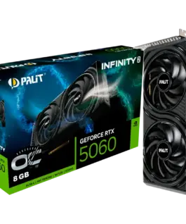 Видео карта PALIT GeForce RTX 5060 Infinity 2 OC 8GB GDDR7 128 bit 1x HDMI 2.1b 3x DP 2.1b 2 Fan 1x 8-pin pwr connector