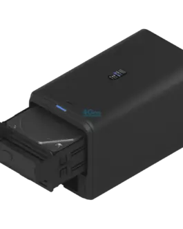 Alternative view of Мрежов сторидж Ubiquiti UniFi UNAS-2-W-EU Network Attached Storage with (2) 3.5inch HDD bays, 2.5 GbE networking, USB-C connectivity, and an included PoE++ adapter, all in a compact footprint, black