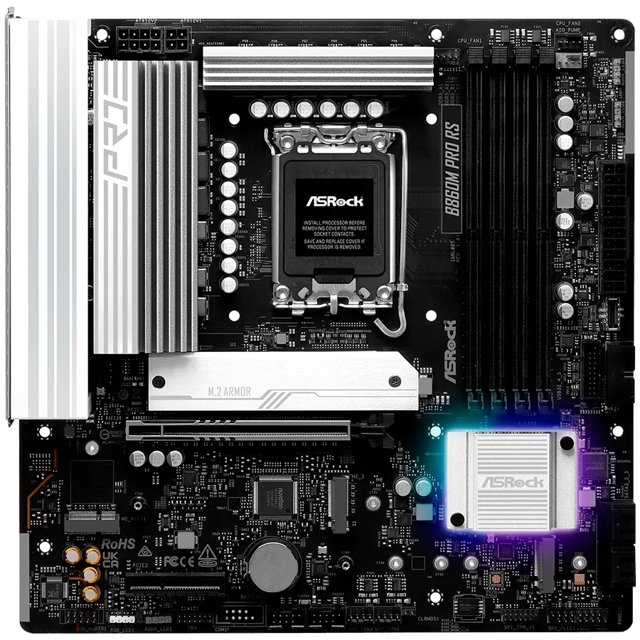 Дънна платка ASROCK MB Desktop B860M Pro Rs S.1851 4x DDR5 1x PCIe 5.0 x16 1x PCIe 4.0 x4 1x Blazing M.2 2x Hyper M.2 4x