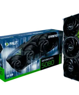 Видео карта PALIT GeForce RTX 5080 GamingPro 16GB GDDR7 256 bit 1x HDMI 2.1b 3x DP 2.1b 3 Fan 1x 16-pin pwr connector 85