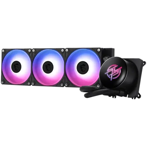 Охладител за процесор Охладител MSI MPG CORELIQUID P13 360 3x120mm Pre-installed CycloBlade 9 ARGB Daisy Chain Fans 2.1-