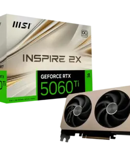Видео карта MSI Video Card NVIDIA GeForce RTX 5060 Ti 16G INSPIRE 2X OC 16GB GDDR7 128-bit 2617 MHz Boost 4608 CUDA Core