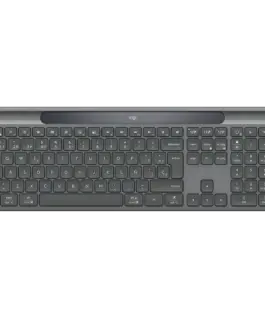 Клавиатура LOGITECH Slim Solar+ - GRAPHITE - US INTL - 2.4GHZ/BT - INTNL-973 - UNIV B2C