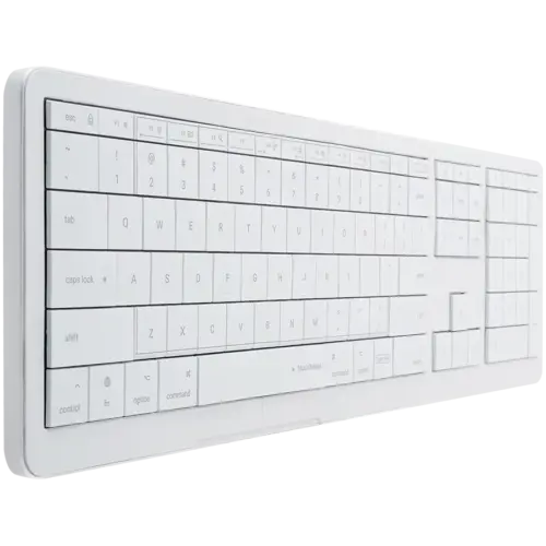 Alternative view of Клавиатура CLEVETURA CLVX 1 Touch-On-Keys AI Wireless Keyboard, ANSI US Mac layout, Scissor Switches, Aluminum Chassis, Interactive RGB, Mac/iPad/AppleTV/PC support