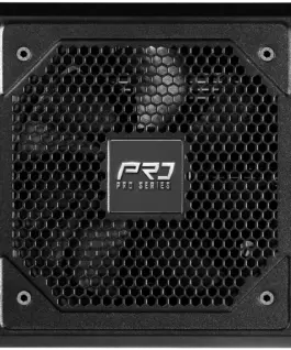 Alternative view of Захранване за компютър Asrock PRO-850G, 850W, 80 Plus GOLD, Non Modular PSU, 1x EPS 12V CPU(4+4pin), 2x PCIe (6+2pin), 2x 4-pin connectors, 4x SATA, OCP, SCP, OVP, UVP, OTP, OPP protections, 120 mm Fan, ATX 3.1, 3Y warranty