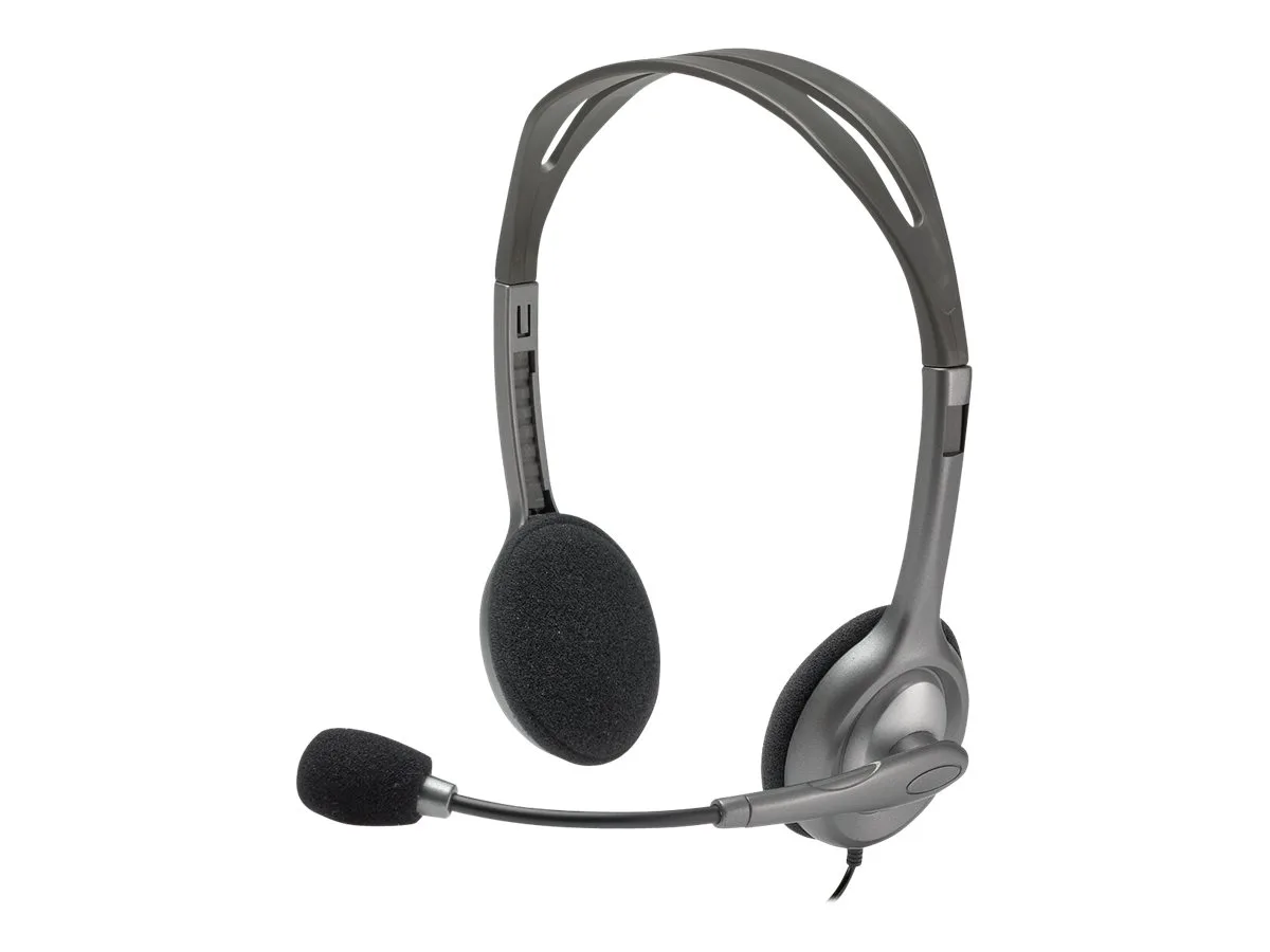СЛУШАЛКИ LOGITECH H110 - Wired - Silver - PN 981-000271 - Image 372