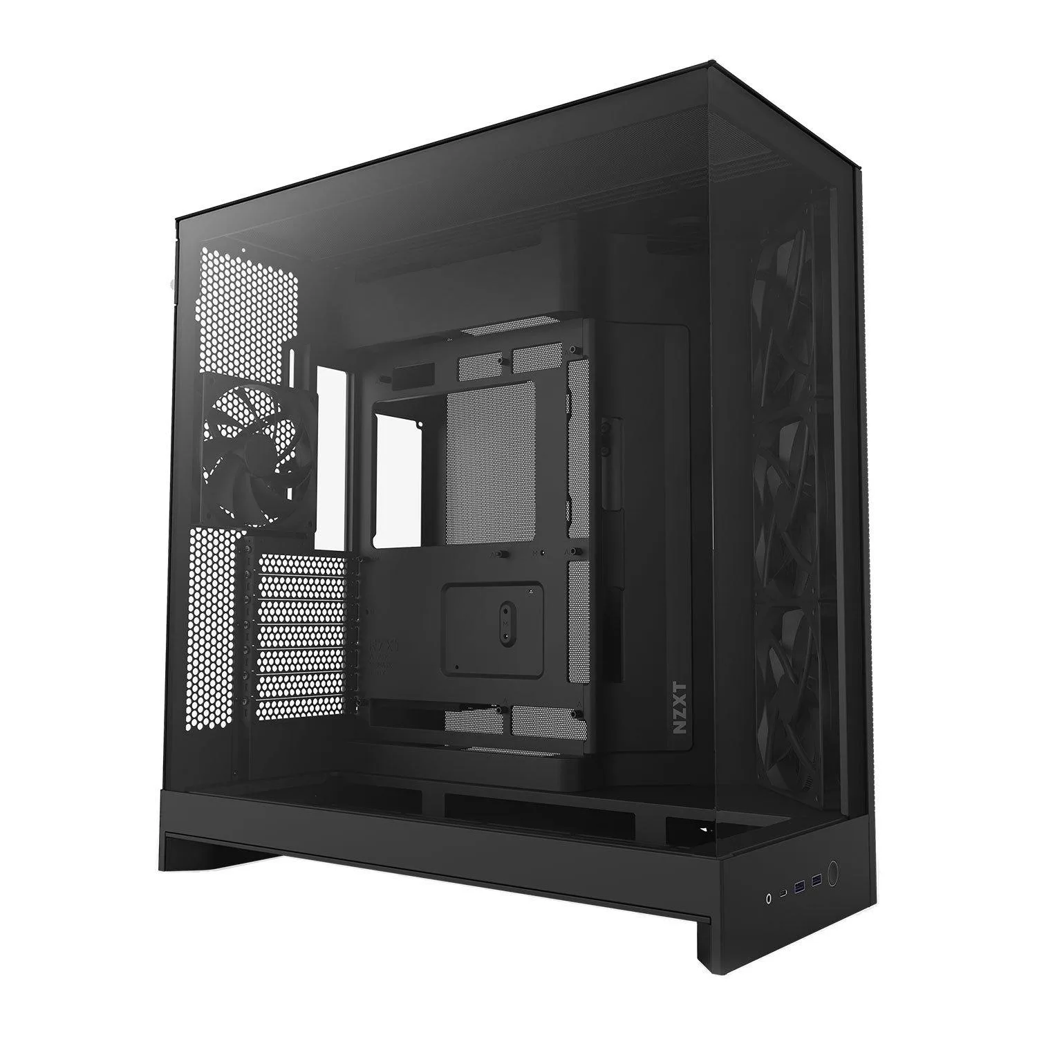 Кутия за компютър NZXT H9 Flow Dual-Chamber - Matte Black