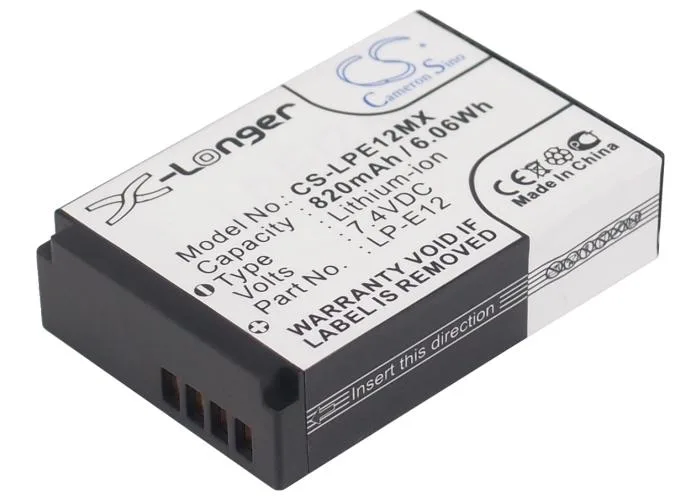 Батерия за камера CANON LPE12MX LiIon 7.4V 820mAh Cameron Sino - Image 2