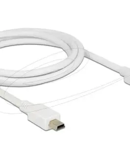 Кабел Delock EASY-USB-A 2.0 мъжко към USB Mini-B мъжко 1m  бял