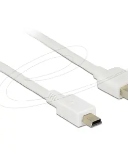 Alternative view of Кабел Delock EASY-USB-A 2.0 мъжко към USB Mini-B мъжко, 1m , бял