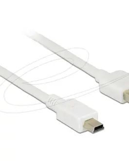 Alternative view of Кабел Delock EASY-USB-A 2.0 мъжко към USB Mini-B мъжко, 1m , бял