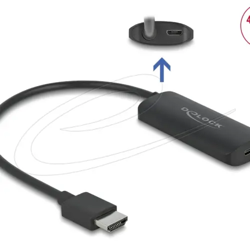 Delock адаптер HDMI-A мъжко към USB Type-C женско (DP Alt Mode) 4K 60 Hz