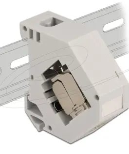Delock DIN-рейков Адаптер с Keystone Модул RJ45 Cat.6A LSA