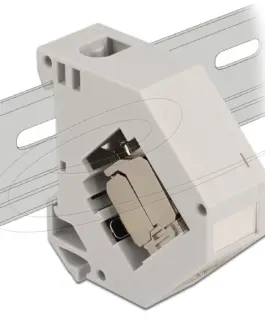 Delock DIN-рейков Адаптер с Keystone Модул RJ45 Cat.6A LSA