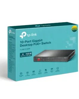 Alternative view of 10-портов Easy Smart гигабитен комутатор TP-Link TL-SG1210MPE с 8-PoE+ порта и gigabit combo SFP/RJ45 порт