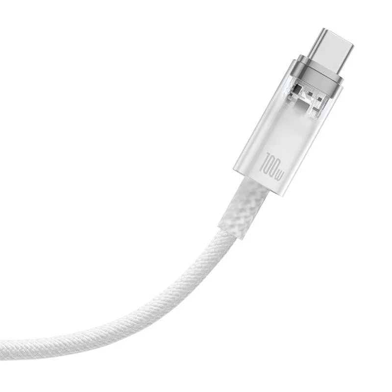 Кабел Baseus Explorer USB към USB-C 100W 1м CATS010402 - бял - Image 38