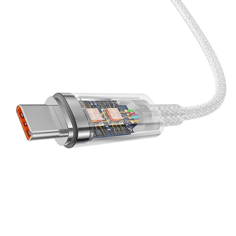 Кабел Baseus Explorer USB към USB-C 100W 1м CATS010402 - бял - Image 28