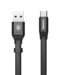Кабел Baseus Nimble CATMBJ-01 USB Type C - USB-A Quick charge 2A 23см черен