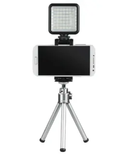 Alternative view of LED лампа Hama 49 BD, за допълнително осветяване на записи с камера и смартфон, Черна