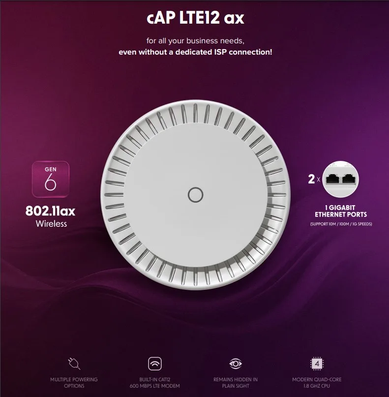 Точка за достъп MikroTik cAP LTE12 ax cAPGi-5HaxD2HaxD&EG12-EA - Image 174